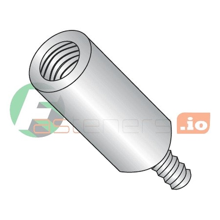 Round Standoffs, #8-32 Thrd Sz, 1-1/2 In Bd L, Aluminum Plain, 1/4 In OD